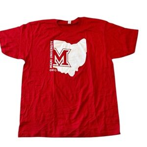 NWOT Miami Ohio TShirt Red White XL Collegiate